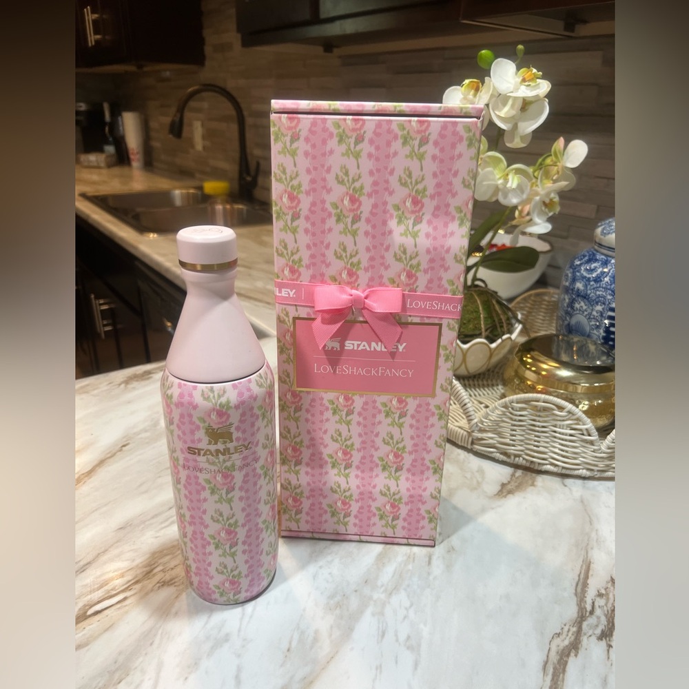Love Shack Fancy x Stanley water bottle in new condition